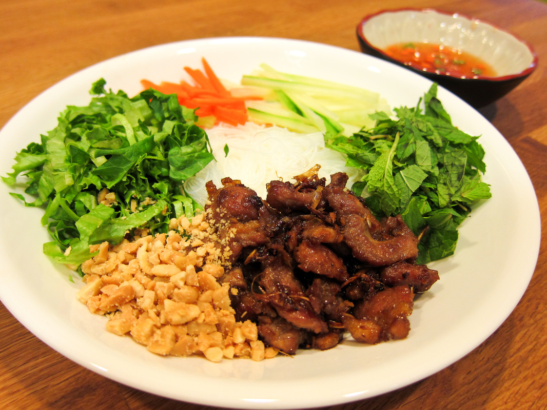 Bun Thit Nuong Vietnamese Grilled Pork With Vermicelli Salt Spices